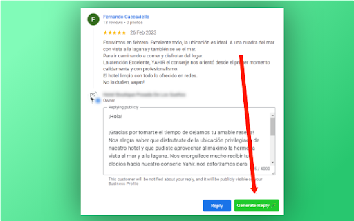 ReviewReplyAI.com ai chrome extension logo