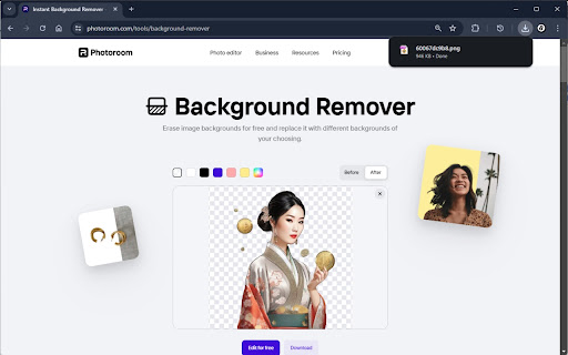 PhotoRoom ai chrome extension