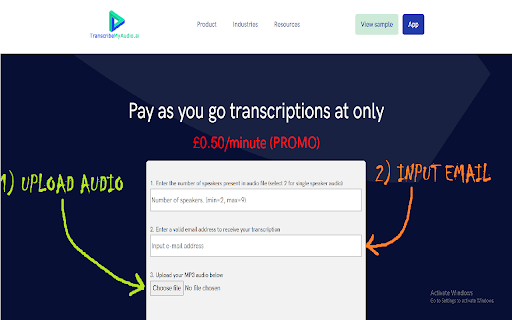 Fast Accurate Automated Transcriptions and FREE Text Analysis Platform ai chrome extension logo
