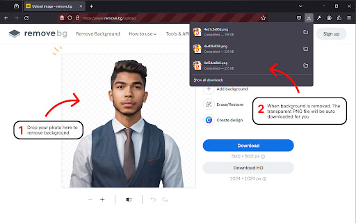 remove.bg ai chrome extension logo