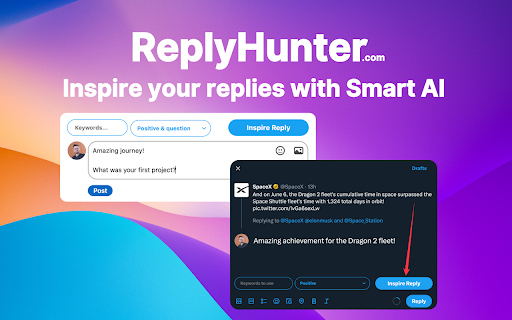 Reply Hunter ai chrome extension logo