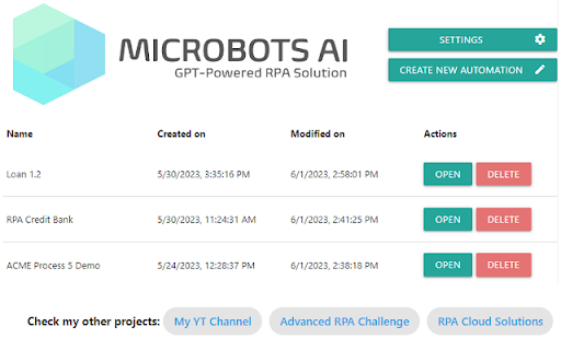 Automations using plain language ai chrome extension logo