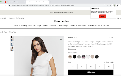 Depop Listing AI ai chrome extension logo