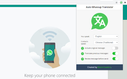 WhatsApp Translator ai chrome extension logo