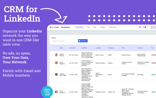 Linked CRM ai chrome extension logo