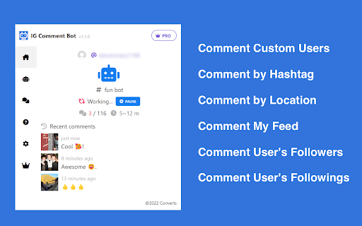 IGCommentBot ai chrome extension logo