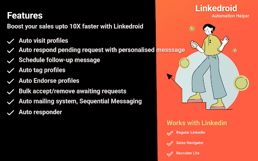 Linkedroid ai chrome extension logo