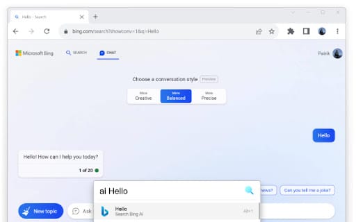 Bing AI Chatbot & Microsoft Copilot ai chrome extension logo