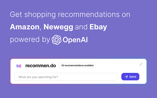 Amazon, Newegg, Ebay Shopping Recommendation ai chrome extension logo