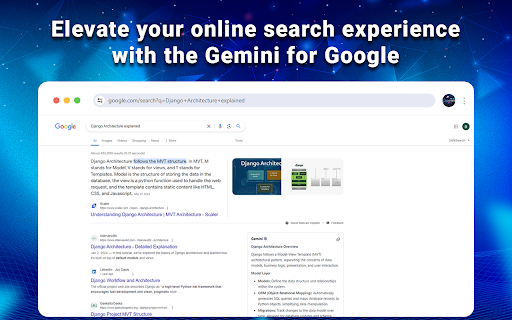 Gemini for Google ai chrome extension logo