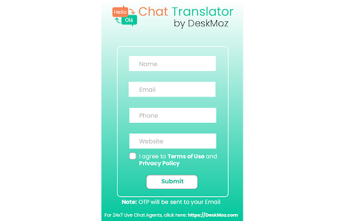 Chat Translator by DeskMoz ai chrome extension logo