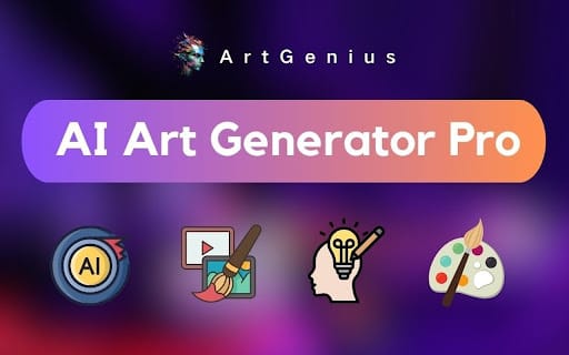Free AI Art Generator ai chrome extension logo