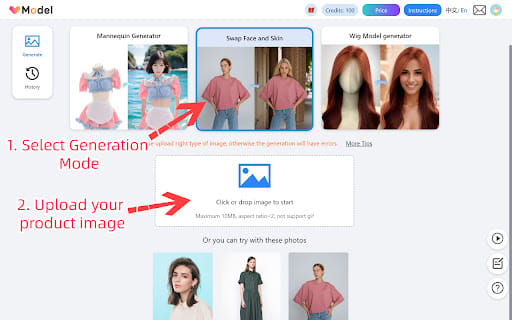 AI Fashion Models Generator ai chrome extension