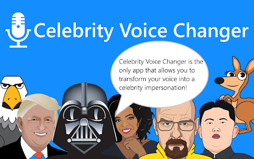 First Ever Celebrity Voice Changer ai chrome extension