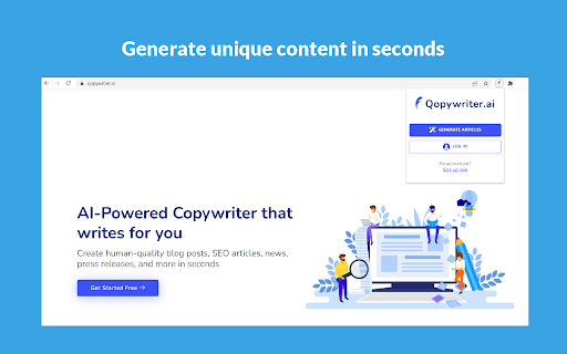 AI content generator ai chrome extension logo