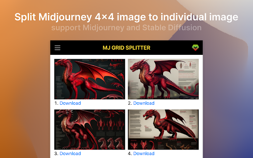 Image Splitter ai chrome extension logo