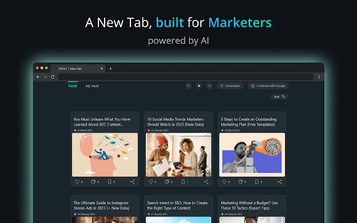 EVOLV New Tab ai chrome extension