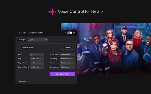 Voice Control for Netflix ai chrome extension