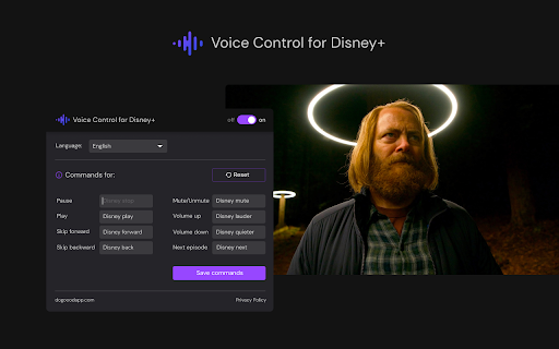 Disney+ Voice Control ai chrome extension logo