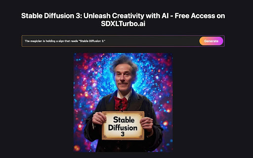 Stable Diffusion 3 ai chrome extension logo
