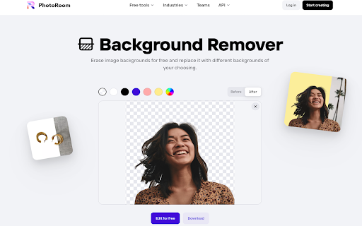 PhotoRoom Background Remover ai chrome extension logo