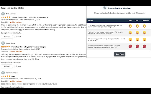 Amazon Review Sentiment Analyzer Extension ai chrome extension logo
