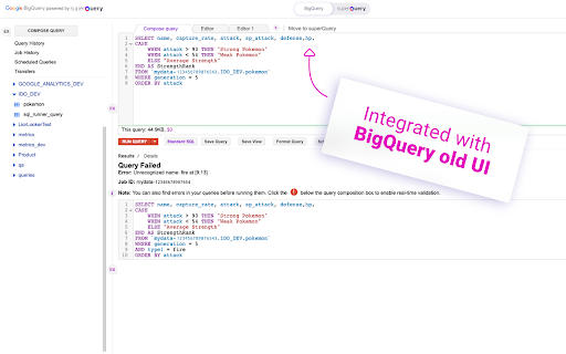 Powerful BigQuery IDE powered by AI ai chrome extension logo