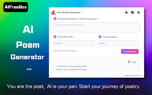 Free AI Poem Generator ai chrome extension logo