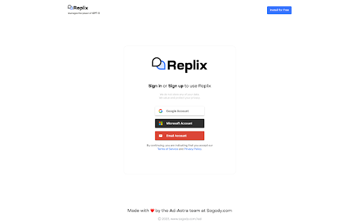 Replix AI ai chrome extension logo