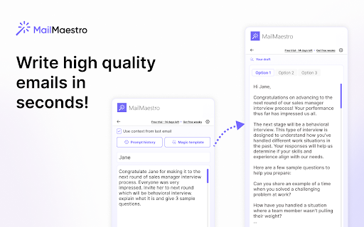 MailMaestro ai chrome extension logo