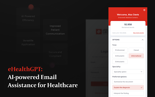 eHealthGPT ai chrome extension logo