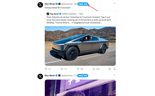 Tweet Reply Generator ai chrome extension logo