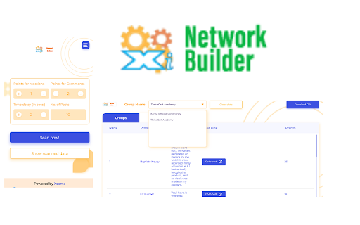 Xooma Intelligence Network Builder ai chrome extension logo