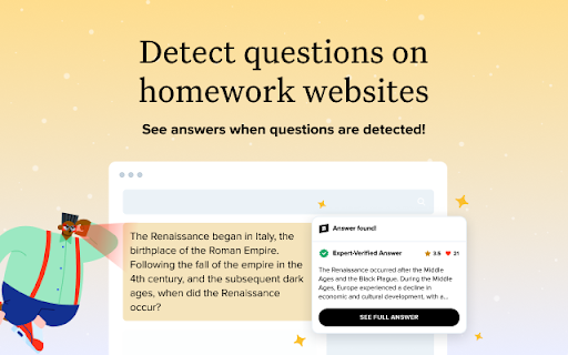 Find solutions for any school question ai chrome extension logo