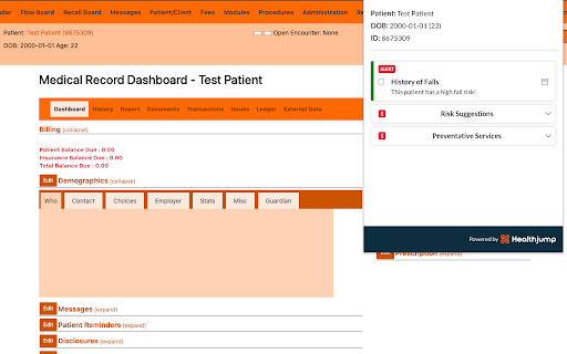 Clinical EMR Integration ai chrome extension logo