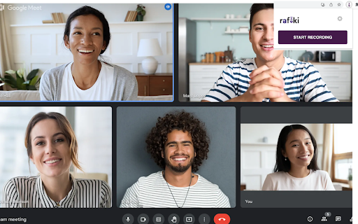 Records, transcribes, summarizes and analyzes web conference meetings ai chrome extension logo