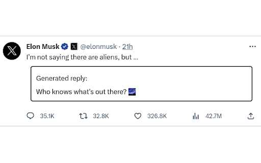 Tweet Reply & Impression Booster ai chrome extension logo