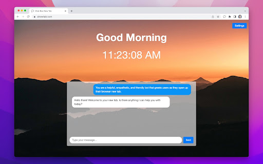 Turns the Chrome new tab into an AI logo