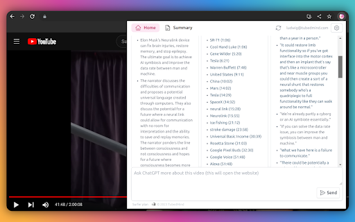 YouTube ChatGPT Summary ai chrome extension logo