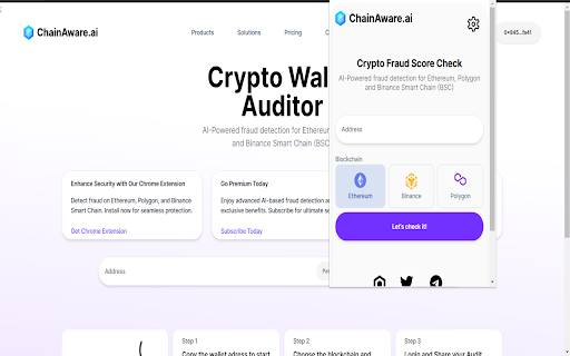 AI Crypto Fraud Detection ai chrome extension logo