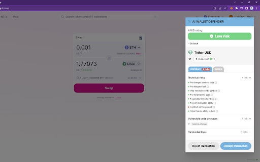 AI Wallet Defender ai chrome extension logo
