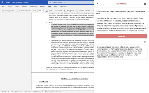 Review.legal ai chrome extension