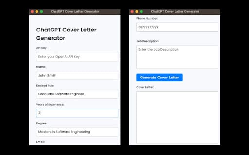 GPT Cover Letter Generator ai chrome extension logo