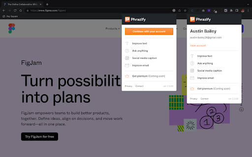 Phrazify ai chrome extension logo