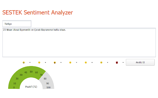 SESTEK Sentiment Analyzer ai chrome extension logo