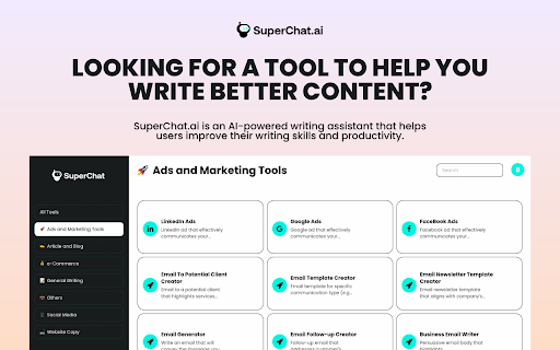 SuperChat.ai ai chrome extension logo