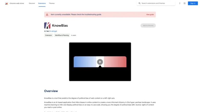 Free Knowbias AI Chrome Extension AI Tool Review