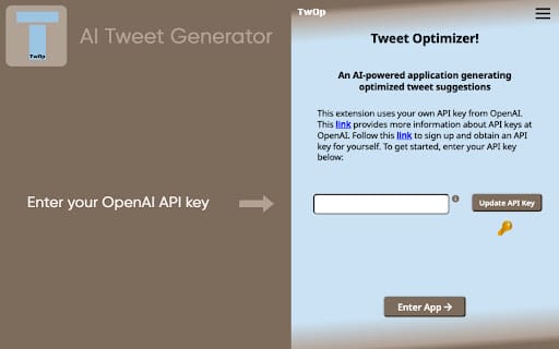 TwOp (Tweet Optimizer) ai chrome extension logo