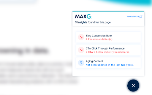 MAXG (Marketing Advisor for eXponential Growth) ai chrome extension logo
