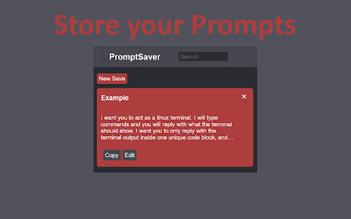 PromptSaver ai chrome extension logo